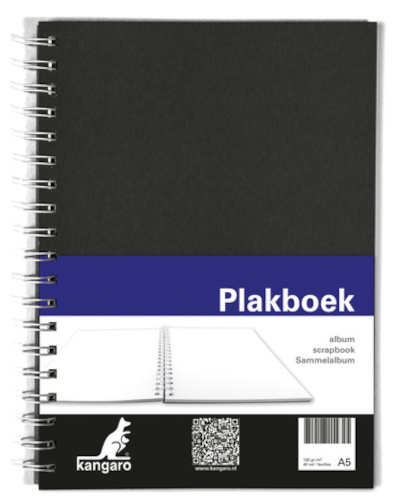 Kangaro scrapbook 25 x 19 cm 120 gramov A5 čierna 40 listov
