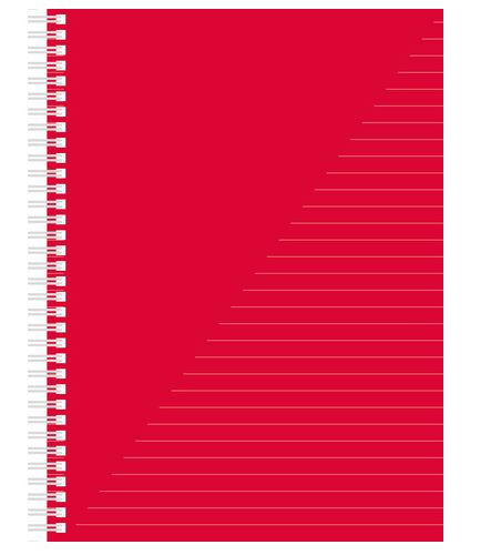 Kangaro zošit A4 linajkový papier červeno/biely 80 strán