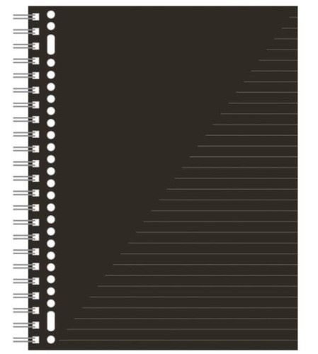 Kangaro zošit A4 linajkový papier čierno/biely 80 strán