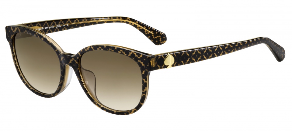 Kate Spade slnečné okuliare Emaleigh dámske hnedé/čierne