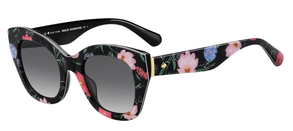 Kate Spade slnečné okuliare Jalenaflowers dámske čierne