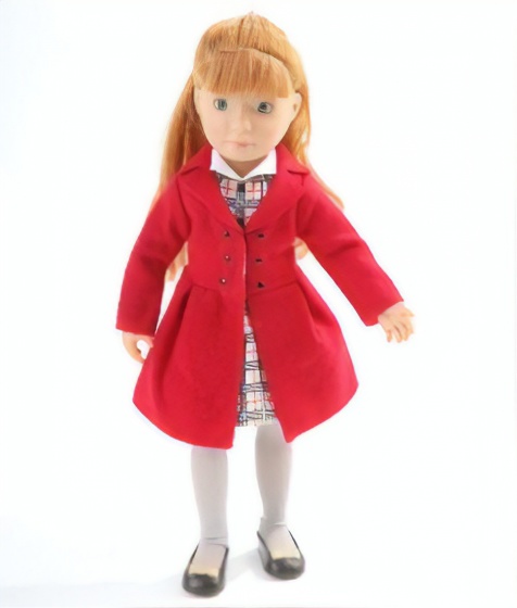 Käthe Kruse tienerpop met schooluniform 23 cm