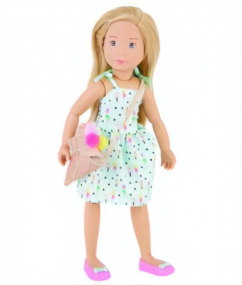 Käthe Kruse tienerpop met zomeroutfit 23 cm