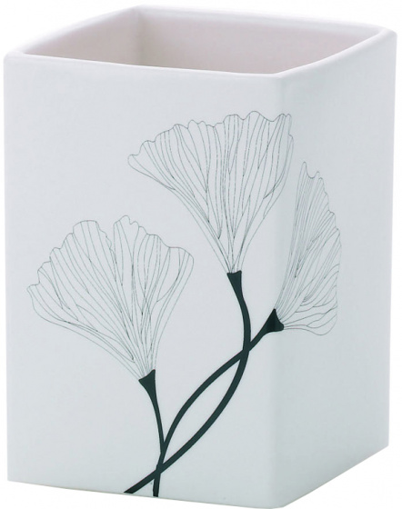 Kela držiak na zubnú kefku Kalla 7 x 11 cm porcelánová biela