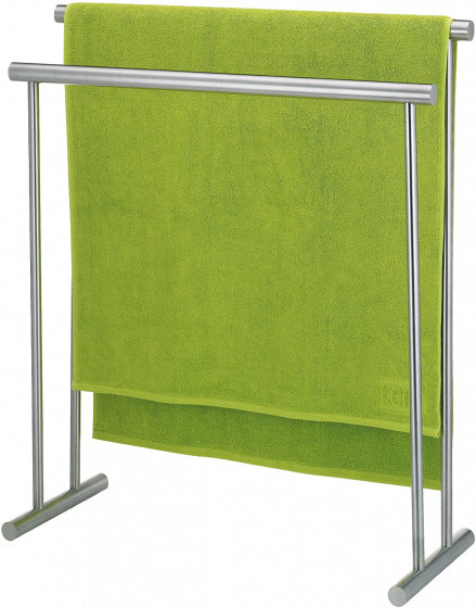 Kela vešiak na uteráky Priamo 76 x 30 x 85 cm oceľová strieborná