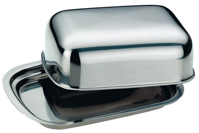 Kela Keuken miska na maslo Vision 15,5 x 11 cm nerezová strieborná