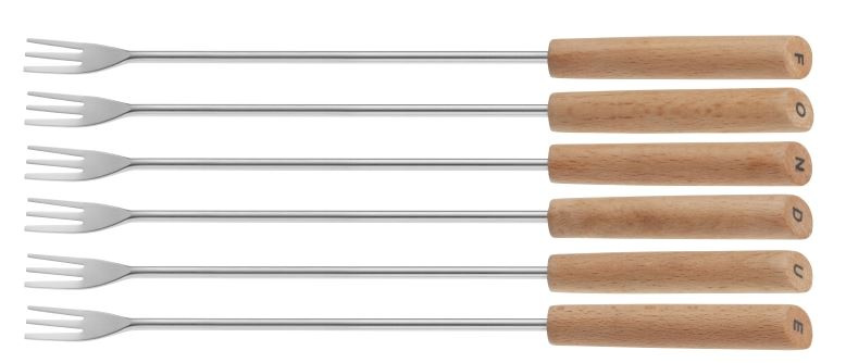 Kela Keuken fondue vidlička Bergamo 24,5 cm nerez strieborná 6 kusov