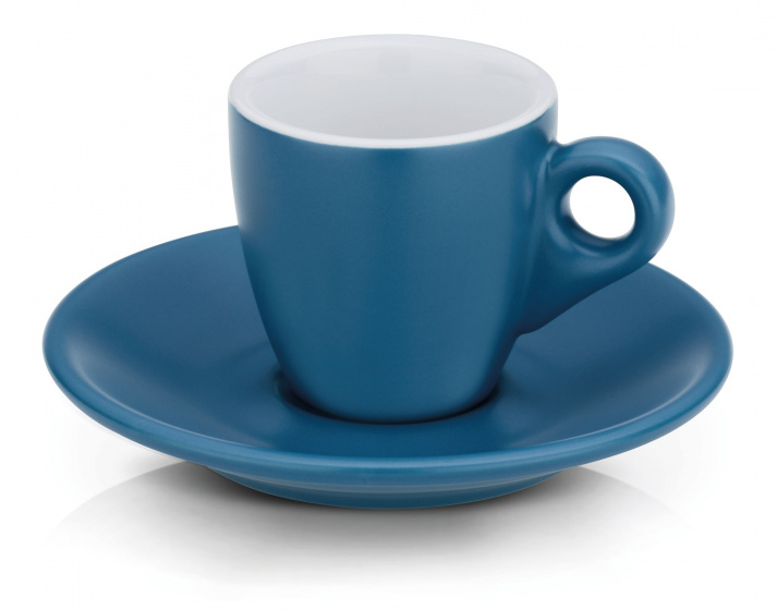 Kela Keuken šálka na espresso Mattia 12 x 6,5 cm keramická modrá 2 kusy