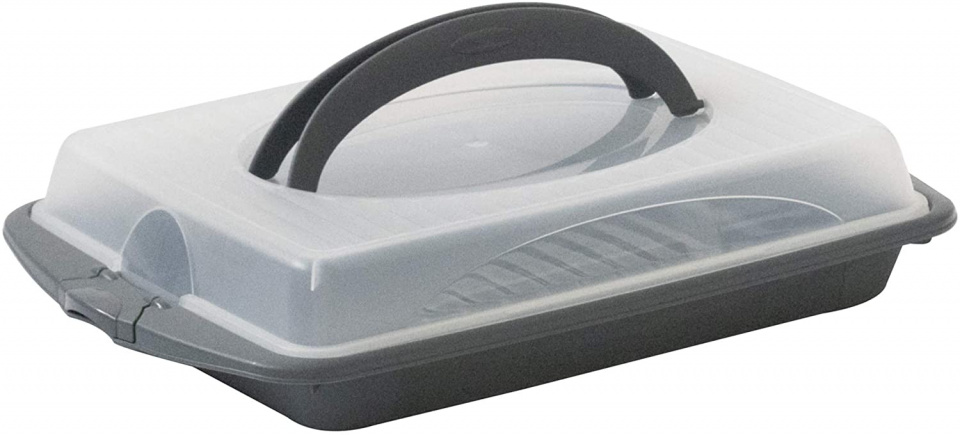 Kela Keuken taartdoos Deli 45 x 30 cm polypropyleen grijs/wit Kela Keuken taartdoos Deli 45 x 30 cm polypropyleen grijs/wit