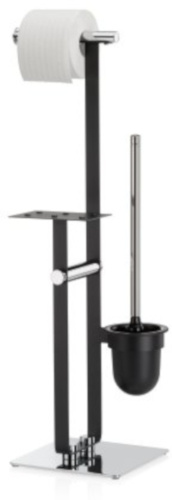 Kela držiak na toaletný papier a kefa Sirius 70,5 x 20 cm oceľ strieborná