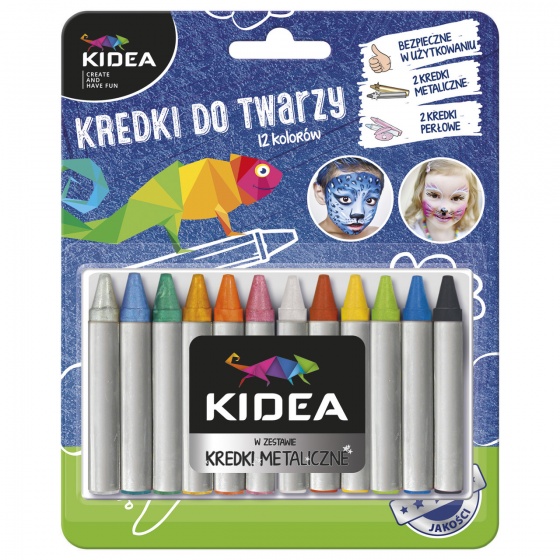 Kidea odličovacie pastelky 12 farieb