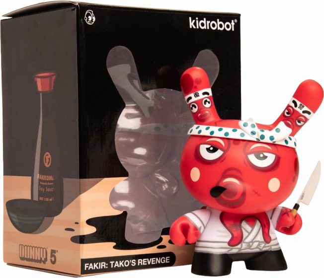 Kidrobot speelfiguur dunny tako's revenge 12,7 cm rood
