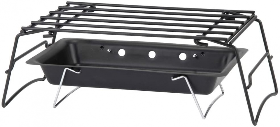 Kids At Work vuurkorf grill metaal zwart 31 cm 3 delig