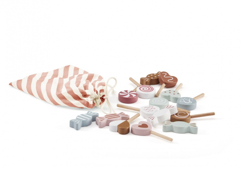 Kid's Concept houten speelgoedsnoep 16 delig