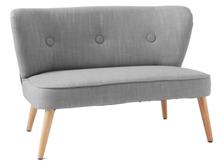 Kid's Concept kinderbank sofa junior 92 x 61 cm polykatoen grijs