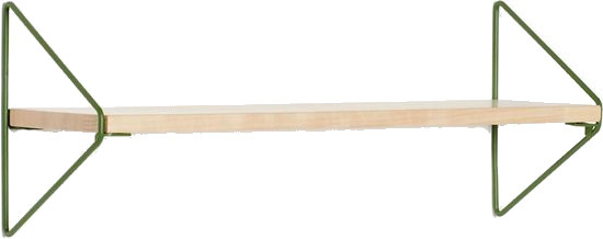 Kid's Concept wandplank junior 51 x 19,3 cm hout/staal groen Kid's Concept wandplank junior 51 x 19,3 cm hout/staal groen