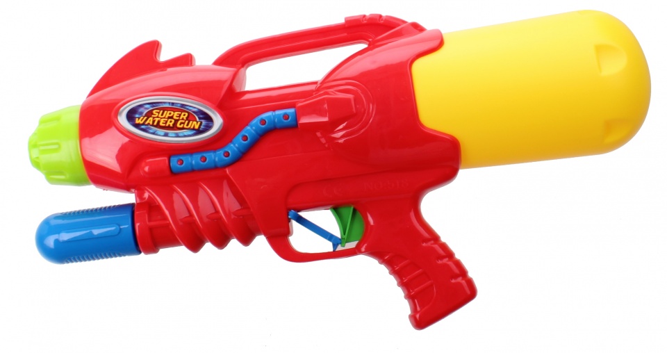 Kids Fun waterpistool super watergun 42 cm rood/geel
