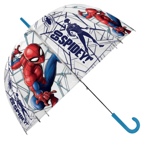 Detský detský dáždnik Spider-Man 45,5 cm priehľadný