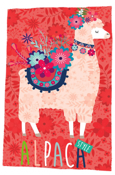 Kids Licensing fleecedeken alpaca junior 150 x 100 cm polyester rood