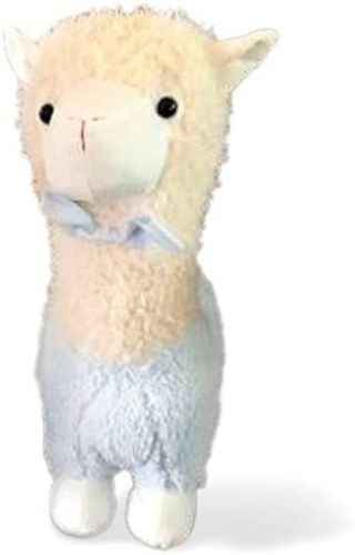 cuddly toy Alpaca junior 40 cm plush beige/light blue