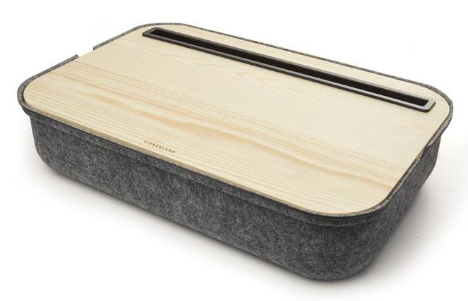 Kikkerland držiak na tablo iBed 8 x 37 x 25 cm filc/drevo sivá