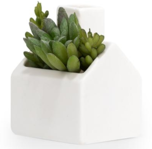 Kikkerland váza Chata 4 x 2,9 cm kameň biely