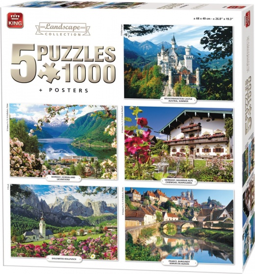 jigsaw puzzle Landscape Collection 5 puzzles 1000 pieces
