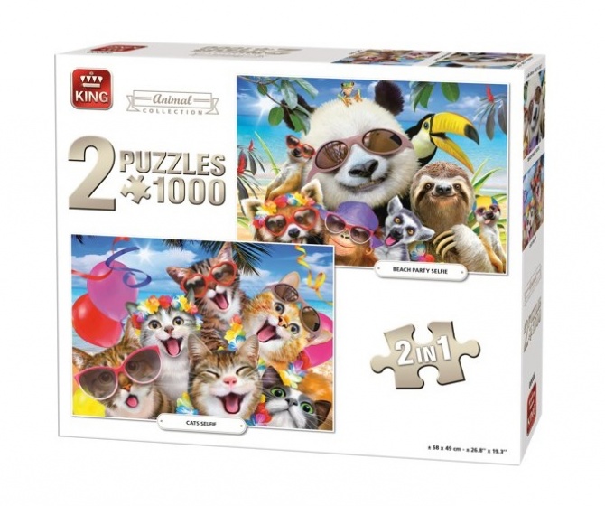 King puzzle Animal Selfies Collection 2 puzzle 1000ks