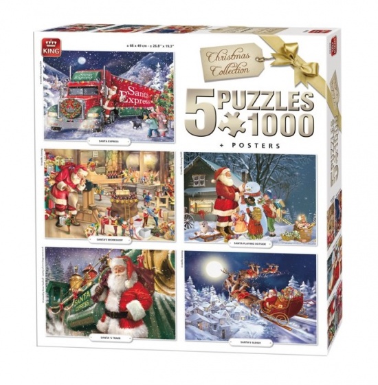 jigsaw puzzle Christmas Collection 5 puzzles 1000 pieces