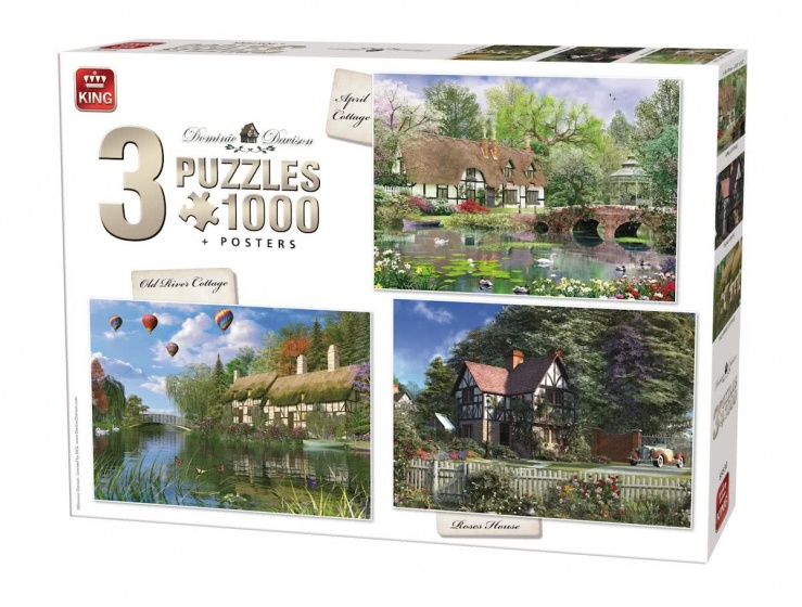 jigsaw puzzle Cottage Collection 3 puzzles 1000 pieces