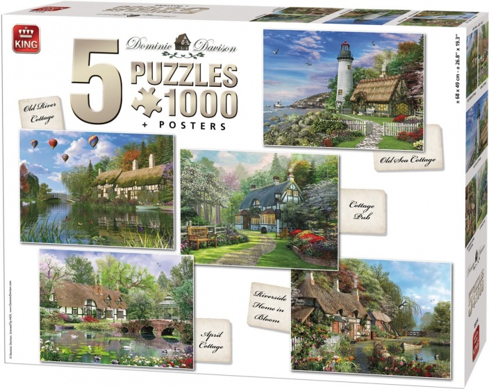 jigsaw puzzle Cottage Collection 5 puzzles 1000 pieces