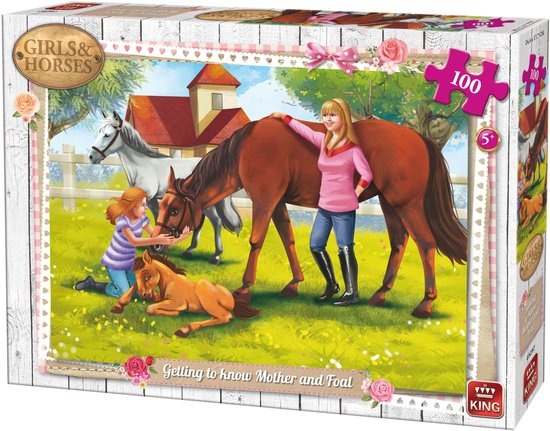 Jigsaw puzzle Getting To Know Mother And Foal 100 Pieces