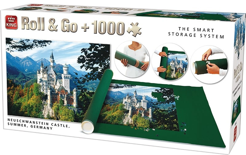 puzzle mat Roll & Go Neuschwanstein felt green 2 pieces