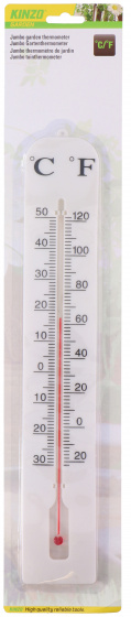 Kinzo thermometer jumbo 39x6,5x1 cm wit Kinzo thermometer jumbo 39x6,5x1 cm wit