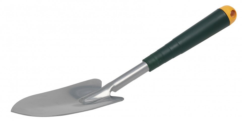Kinzo tuinschep 34 cm staal zilver/groen Kinzo tuinschep 34 cm staal zilver/groen