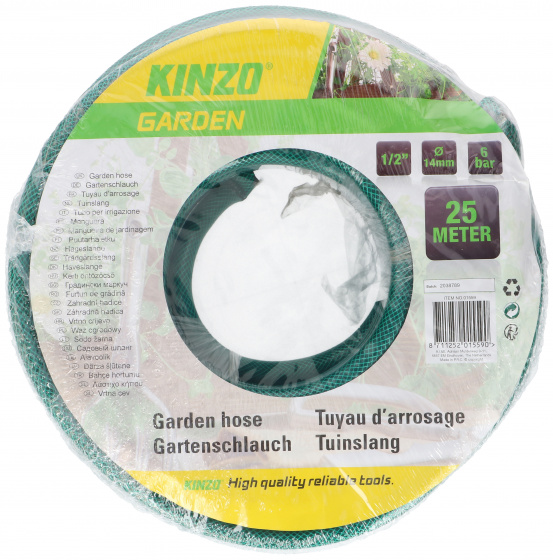 Kinzo záhradná hadica ?14 mm pvc zelená 25 metrov