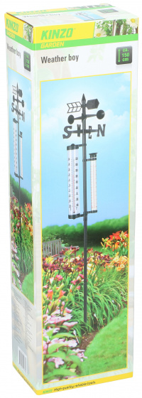 Kinzo meteostanica záhradná unisex čierna 150x24x10cm