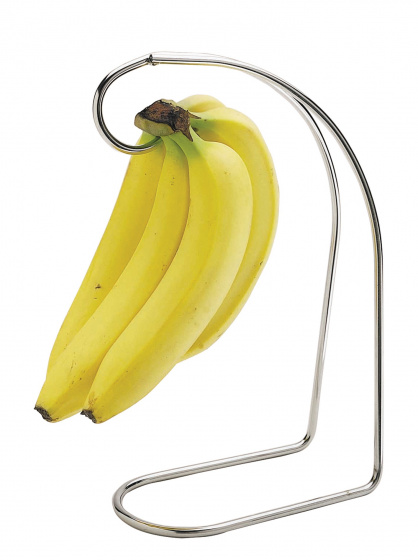 KitchenCraft bananenstandaard 17,5 x 8,5 x 34 cm metaal zilver KitchenCraft bananenstandaard 17,5 x 8,5 x 34 cm metaal zilver