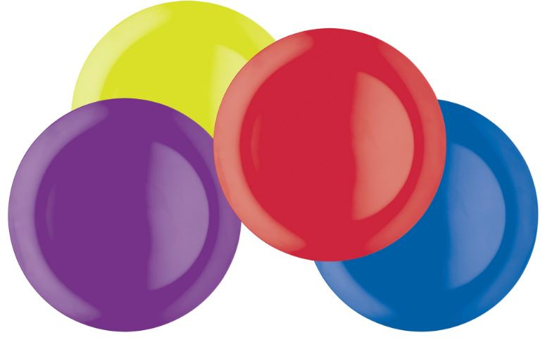 KitchenCraft borden Color Works 28 cm melamine 4 stuks KitchenCraft borden Color Works 28 cm melamine 4 stuks