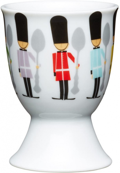 KitchenCraft pohár na vajíčka vojak 12 x 17 x 22 cm porcelánová biela