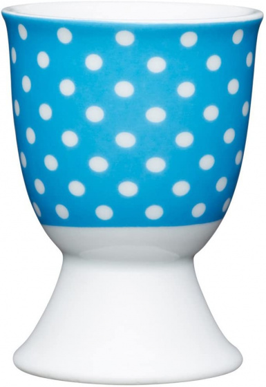KitchenCraft pohár na vajíčka bodky 12 x 17 x 22 cm porcelánová modrá