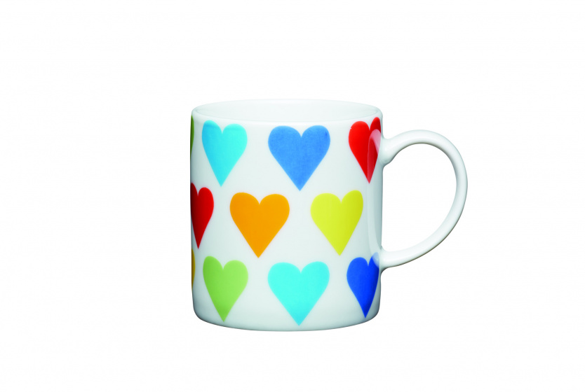 KitchenCraft espresso šálka srdce 80 ml porcelán