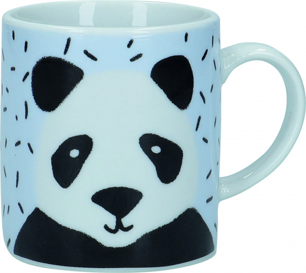 KitchenCraft šálka na espresso Panda 80 ml porcelánový bielo/čierny