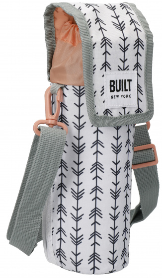 bUILT bottle bag New York 9 x 11 x 25 cm white/grey