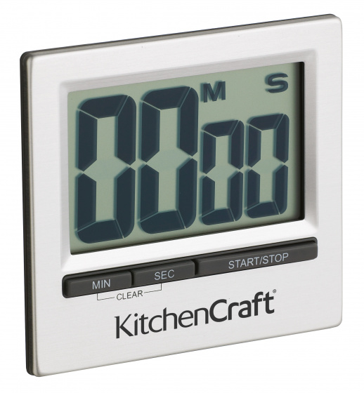 KitchenCraft kookwekker 100 Minute 8,5 x 8 cm RVS zilver/zwart KitchenCraft kookwekker 100 Minute 8,5 x 8 cm RVS zilver/zwart