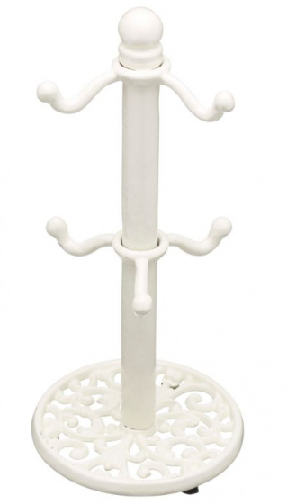 KitchenCraft držiak na šálky 30 cm liatina biela