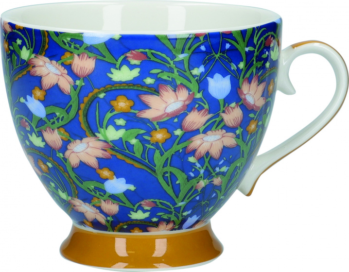 KitchenCraft hrnček Bone China 400 ml porcelánová modrá/zlatá