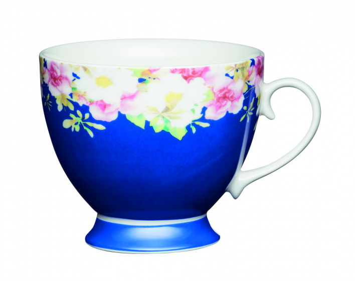 KitchenCraft hrnček Bone China 400 ml porcelánová modrá/biela