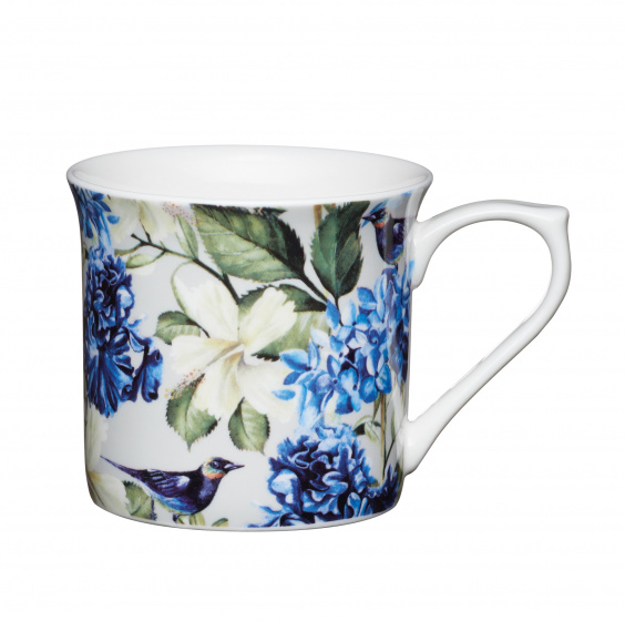 KitchenCraft hrnček Fine Bone China 300 ml porcelánová modrá