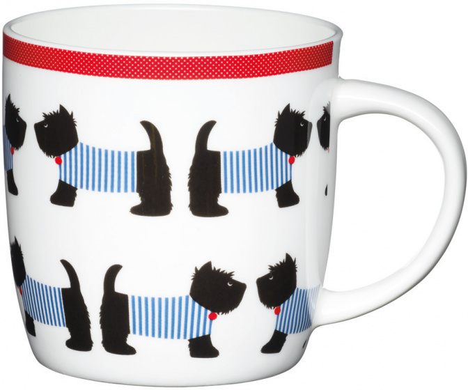 KitchenCraft hrnček Fine Bone China 425 ml porcelánový biely